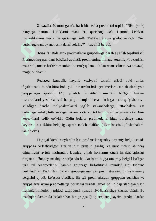 Maktabgacha katta yoshdagi bolalarda miqdor haqidagi tasavvurni shakillantirish 7