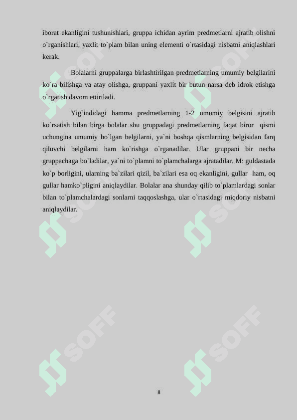 Maktabgacha katta yoshdagi bolalarda miqdor haqidagi tasavvurni shakillantirish 8
