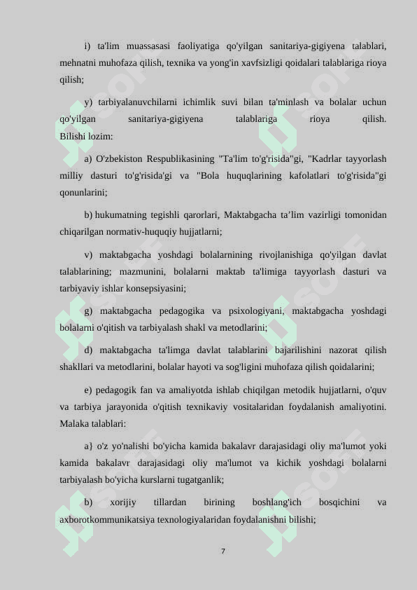 Maktabgacha ta'lim muassasasi metodisti va uning pedagogik jarayonlarni tashkil etishdagi o'rni 7