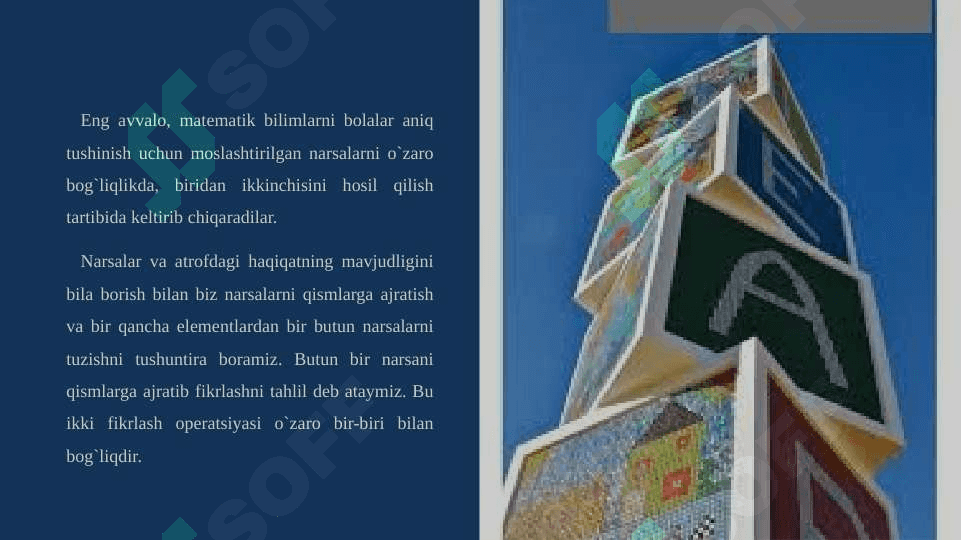 Elementar matematik tasavvurlarni shakllantirish mashg’ulotini kuzatish, ularni tahlil etish va ularga qo‘yiladigan talablar 4