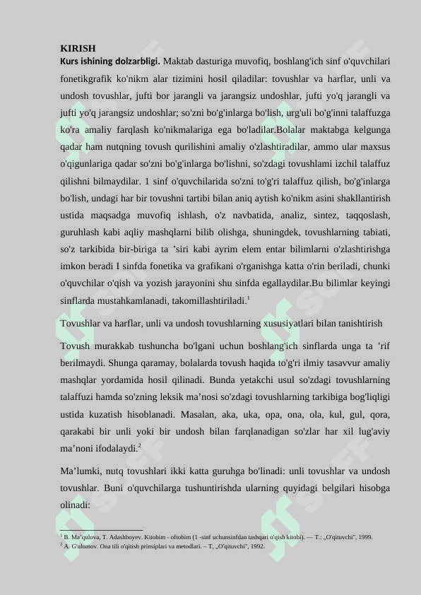 Fonetika va grafika asoslarni oʻrganishda  pedagogik texnologiyalar 2