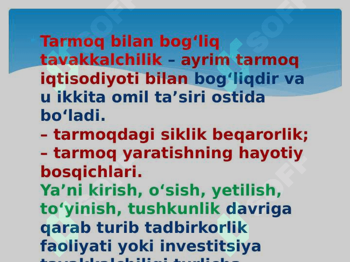 Investitsion tavakkalchilik va rentabellik. 8