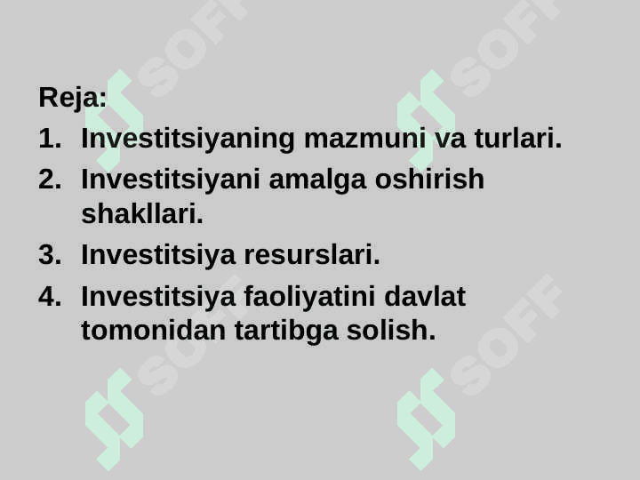 INVESTITSIYA FAOLIYATI FANIGA KIRISH 2
