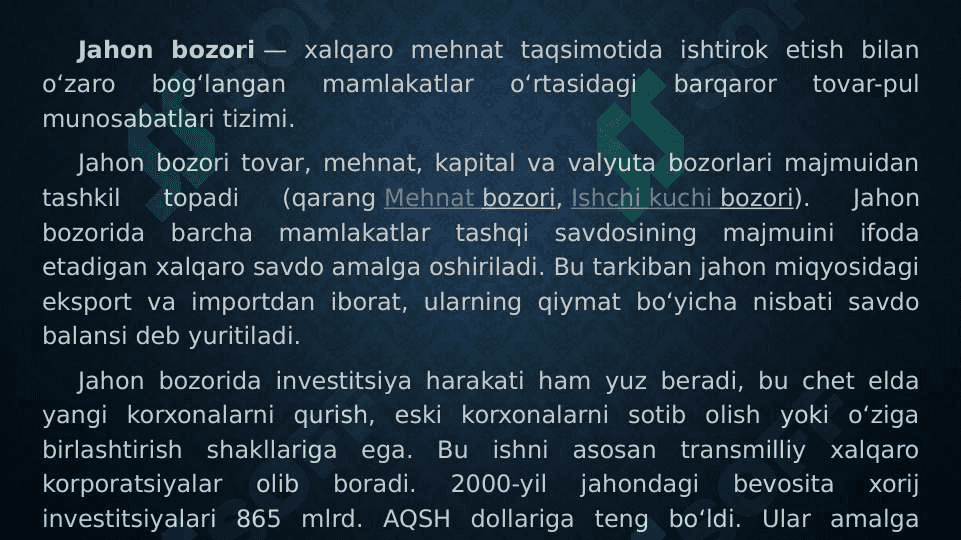 Jahon investitsiya bozorining investitsion resurslari 3