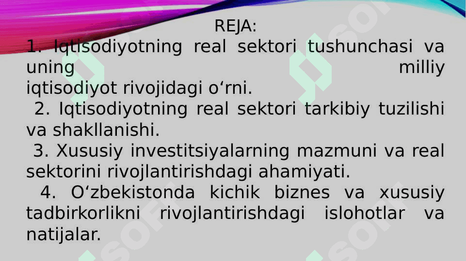 Milliy iqtisodiyotni va real sektorni rivojlantirishda xorijiy va xususiy investitsiyalarning o‘rni. 2