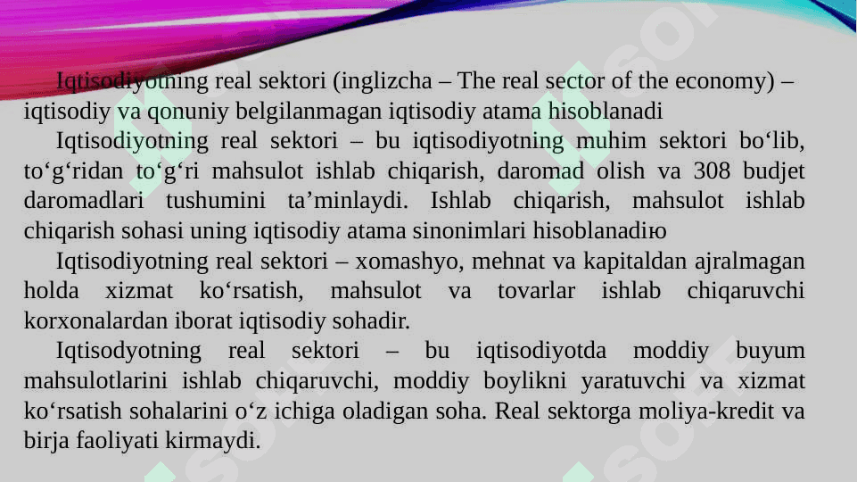 Milliy iqtisodiyotni va real sektorni rivojlantirishda xorijiy va xususiy investitsiyalarning o‘rni. 3