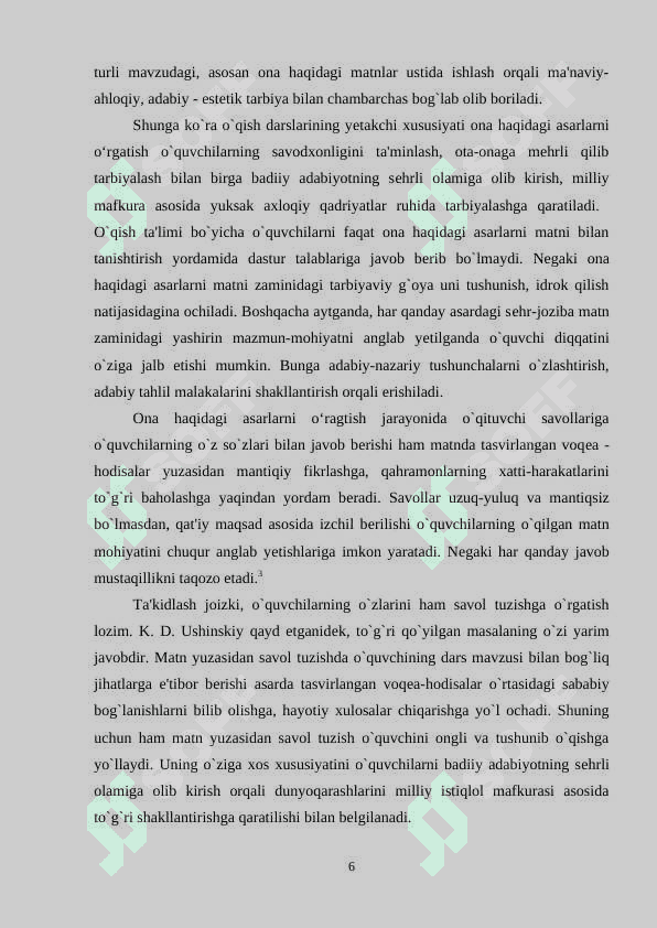 O‘qish savodxonligi darslarida qayta hikoyalash turlaridan foydalanish 6