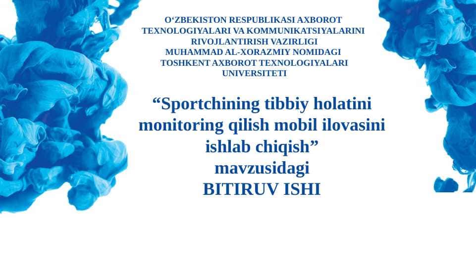 Sportchining tibbiy holatini monitoring qilish 1