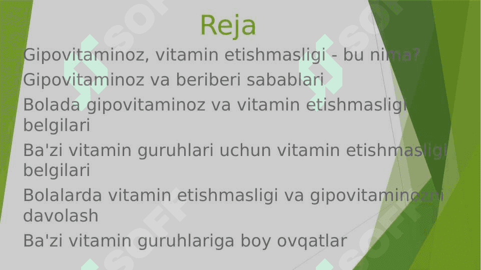 AVITAMINOZ VA GIPOVITAMINOZ 2
