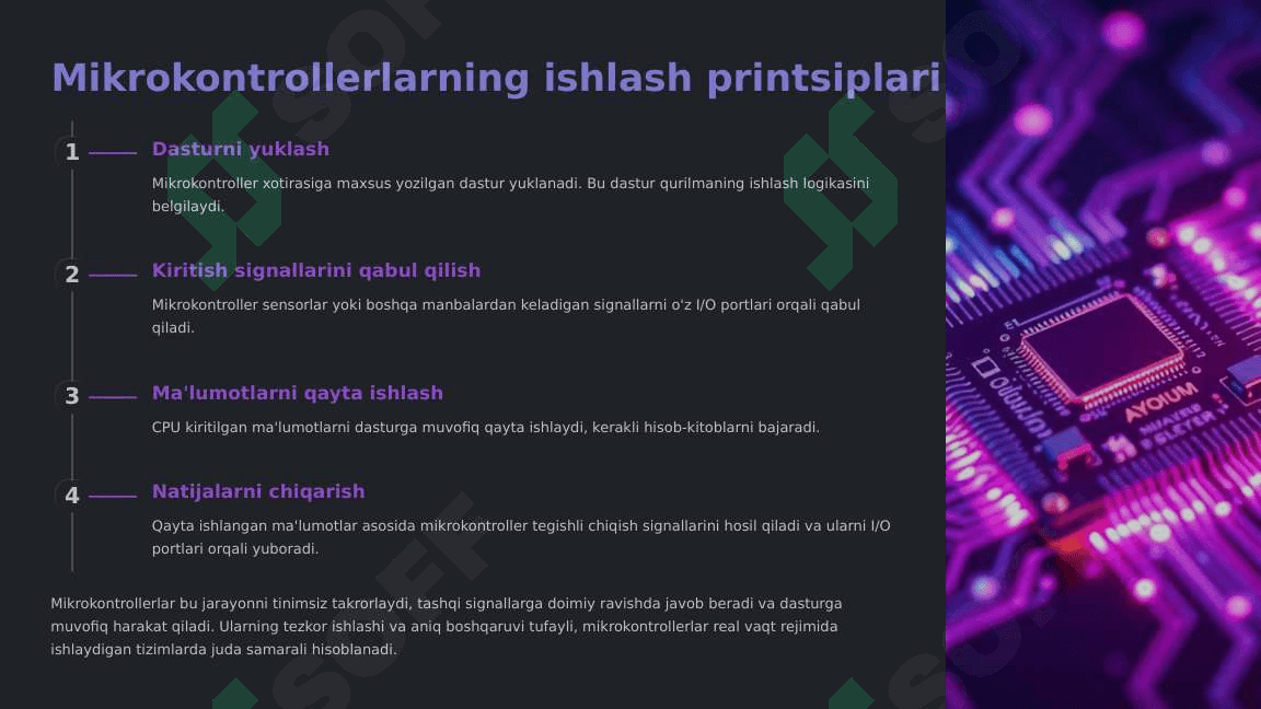 Mikrokontrollerlar va ularning zamonaviy qurilmadagi o'rni 4