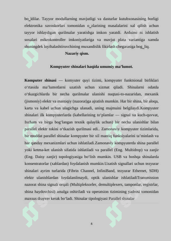 Kompyuter shinalari haqida umumiy ma’lumot 6