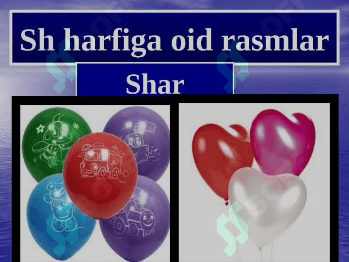 ALIFBE “Sh” tovushi va harfiALIFBE “Sh” tovushi va harfi 6
