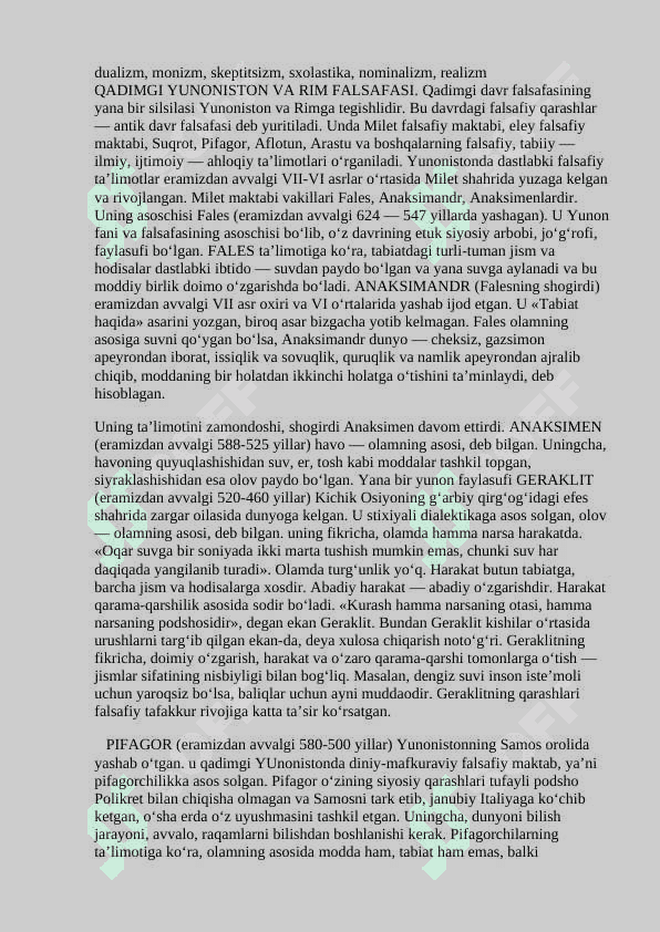 G‘arb uyg’onish davri falsafasi , Falsafiy tafakkur taraqqiyoti bosqichlari 3