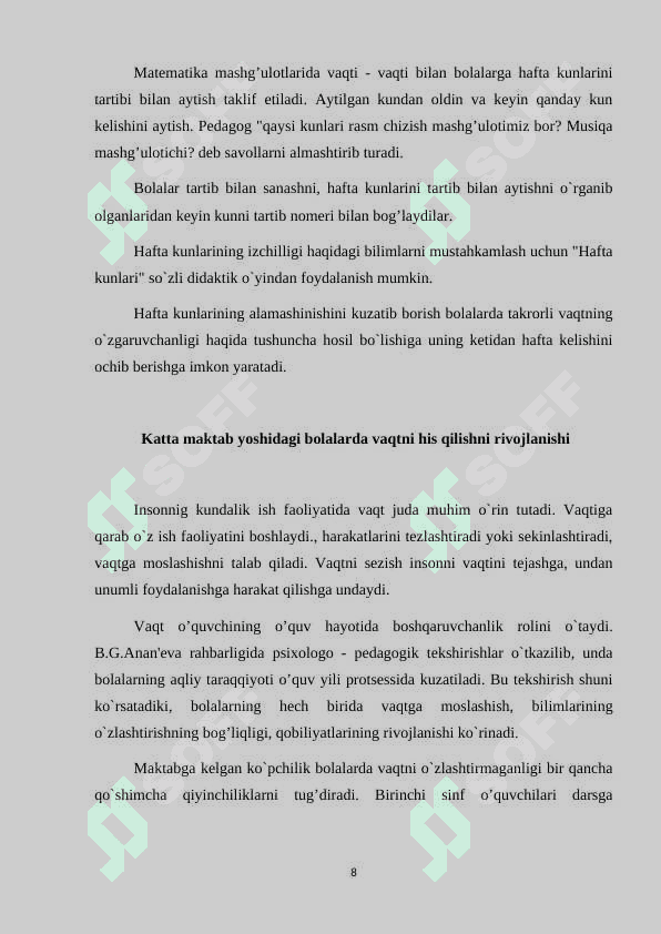 O‘rta guruh bolalarda vaqt bilan tanishtirish mazmuni 8