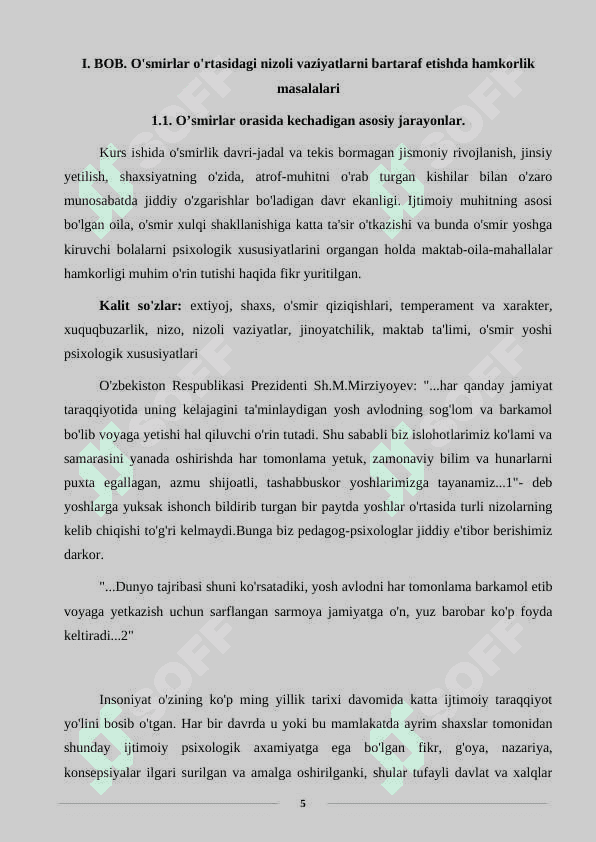 O’smirning nizoli xulq – atvorini guruhdagi tengdoshlari munosabatiga ta’siri 5