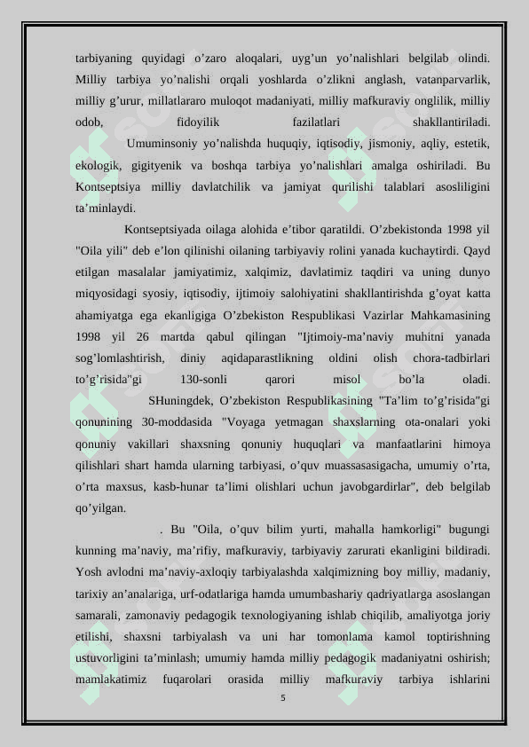 Oila bilan ijtimoiy pedagogik faoliyat 5