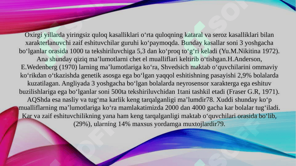 Bolalik yoshidagi kar-soqovlik va karlik 7