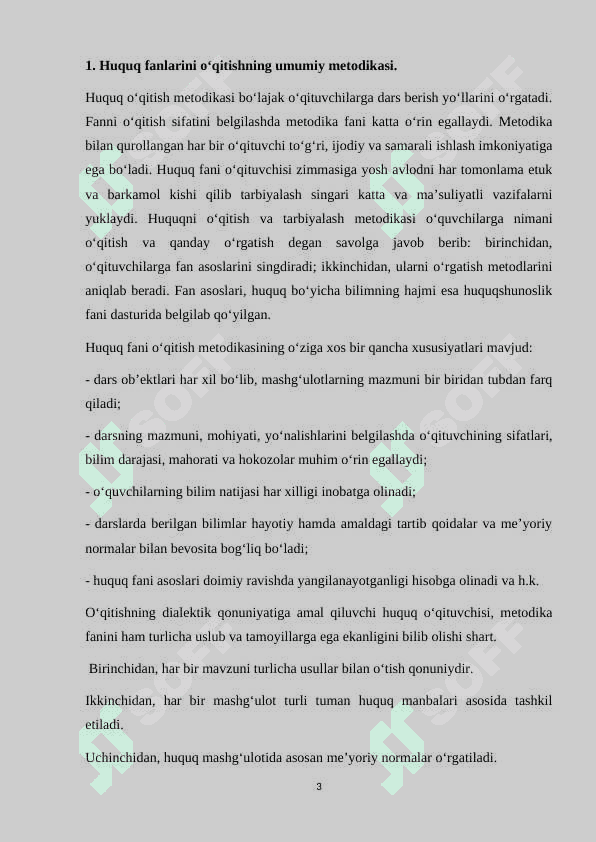 Huquq fanlarini oʻqitishning umumiy metodlari 3