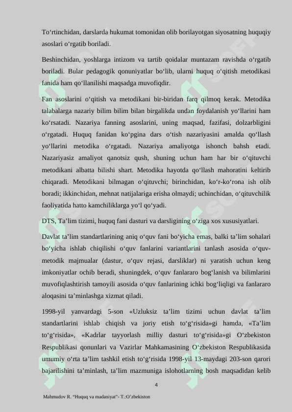 Huquq fanlarini oʻqitishning umumiy metodlari 4