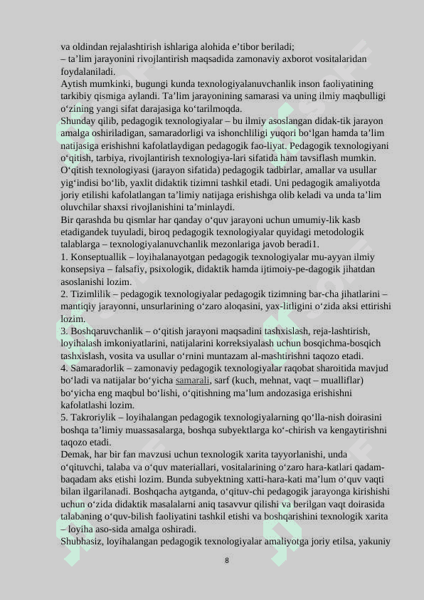 Huquq fanlarini oʻqitishning umumiy metodlari 8