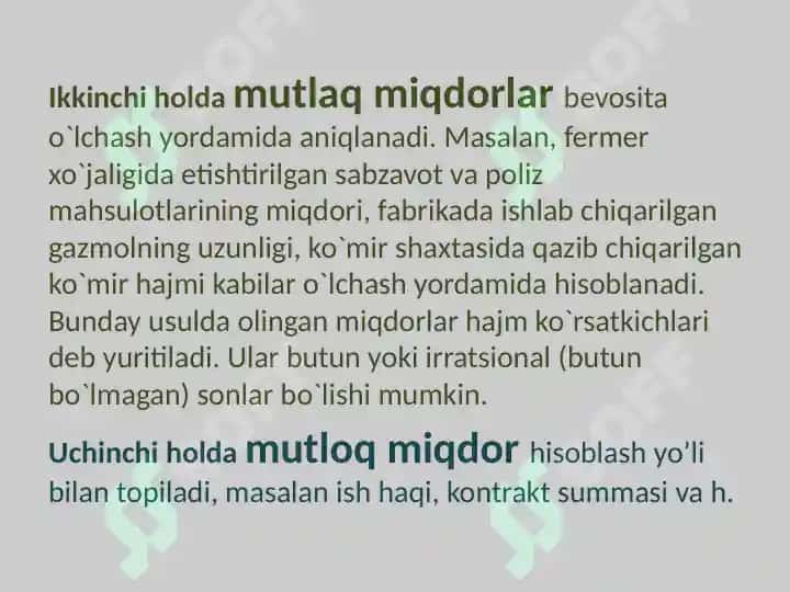 Statistik Ko'rsatkichlar 4