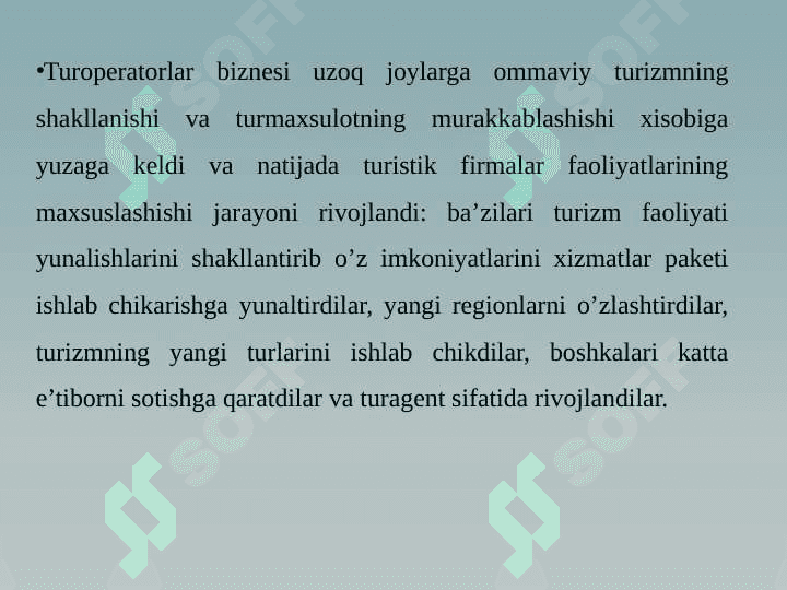 Turopereyting fanining maqsadi va vazifalari. 4