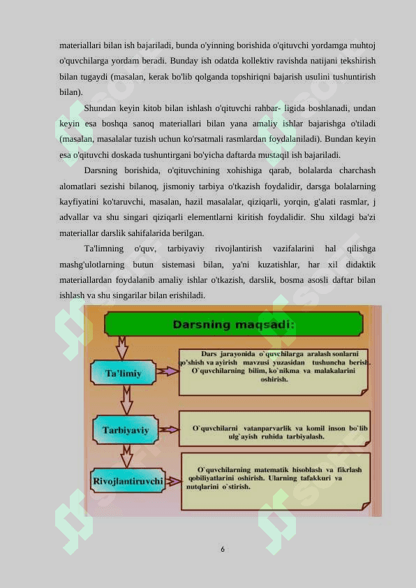 1-SINF MATEMATIKA DAFTARI BILAN ISHLASH METODIKASI 6