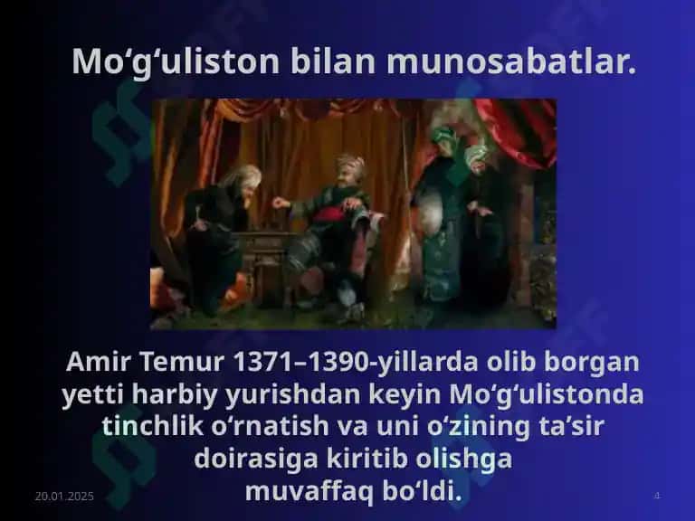 Amir Temurning tashqi siyosati 4