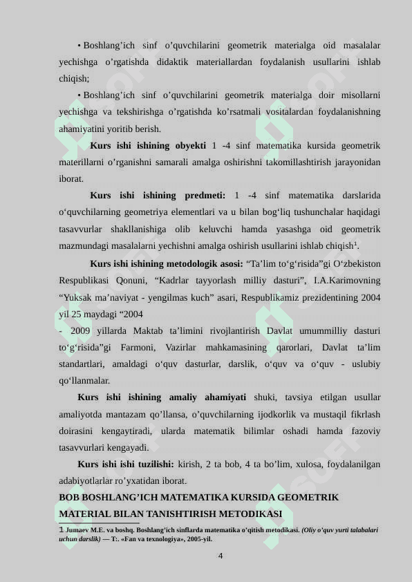 4-SINFDA  GEOMETRIK  MAZMUNDAGI MASALALARDAN  FOYDALANISH METODIKASI 4