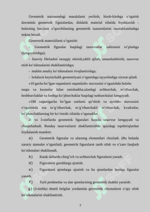 4-SINFDA  GEOMETRIK  MAZMUNDAGI MASALALARDAN  FOYDALANISH METODIKASI 7