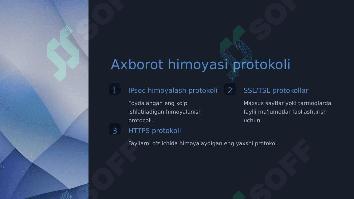 Axborot himoyasi protokoli. Antiviruslar va fayervollar 2