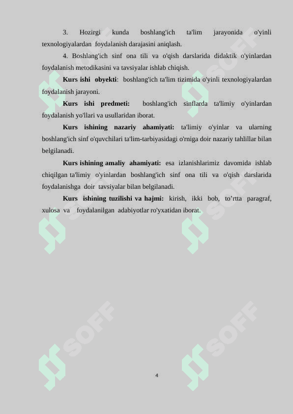 1-SINF SAVODGA O’RGATISH DAVRIDA O’YINLI TEXNOLOGIYALARDAN FOYDALANISH 4