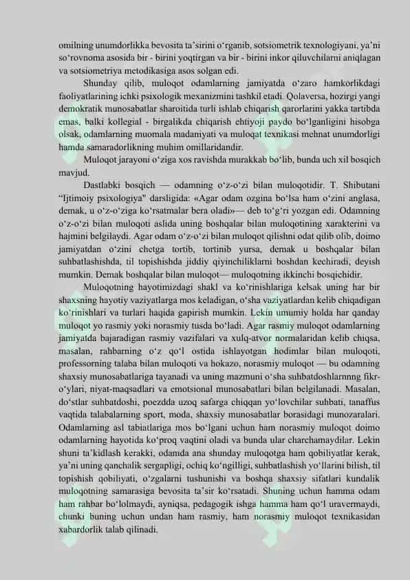 Muloqot. Muloqot-ijtimoiy psixologik kategoriya sifatida 3