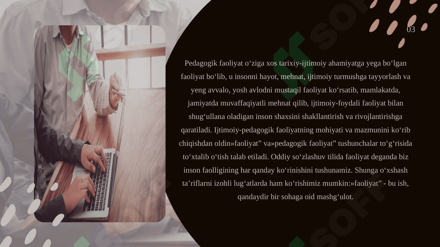 Ijtimoiy pedagogik faoliyat turlarining ahamiyati 4