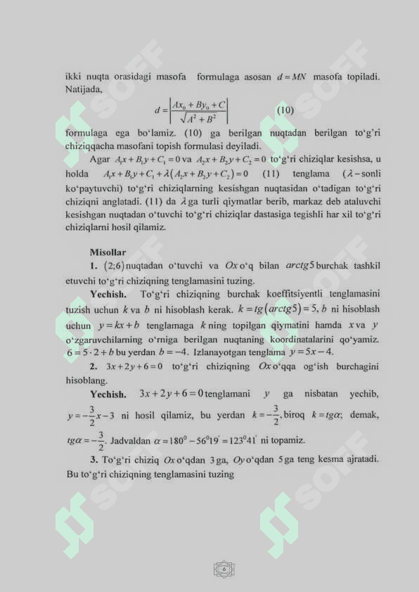 Tekislikda to‘g‘ri chiziqning iqtisodda qo‘llanilishi 6