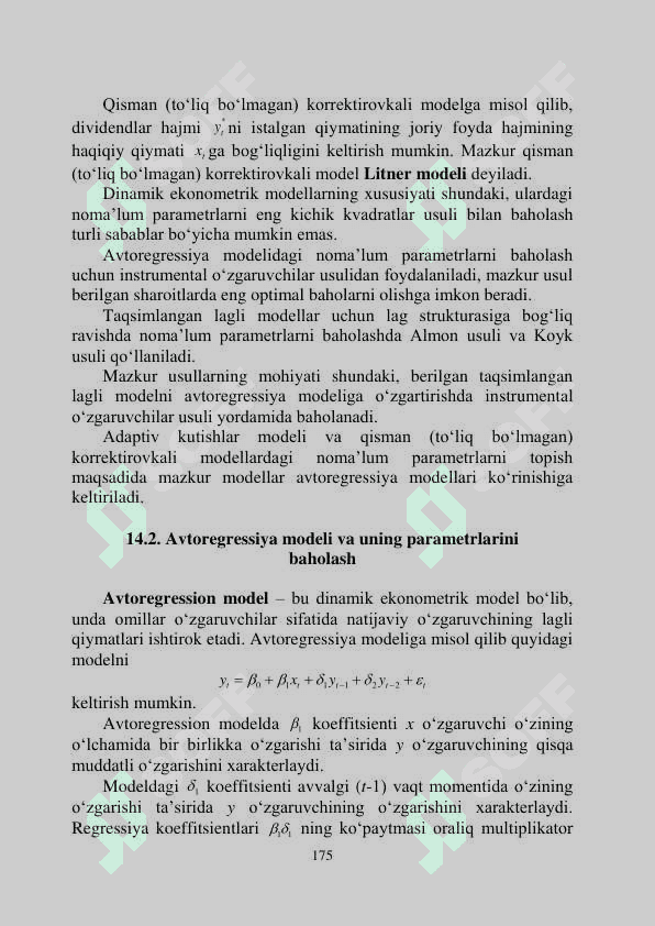 Dinamik ekonometrik modellar 3