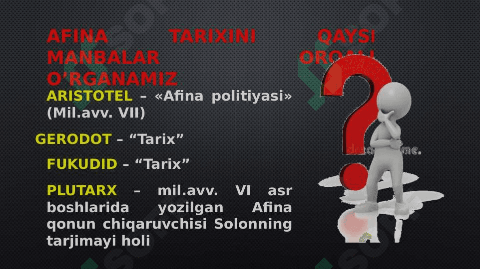 Mil. Avv IX asr oxiri VI asrlarda Attika. Afinada quldorchilik demokratiyasining paydo bo’lishi 3