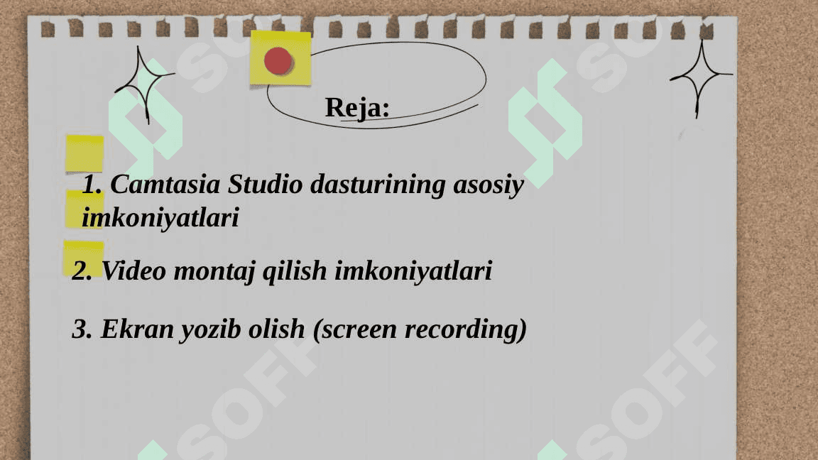Camtasia Studio dasturi va uning imkoniyatlari 2