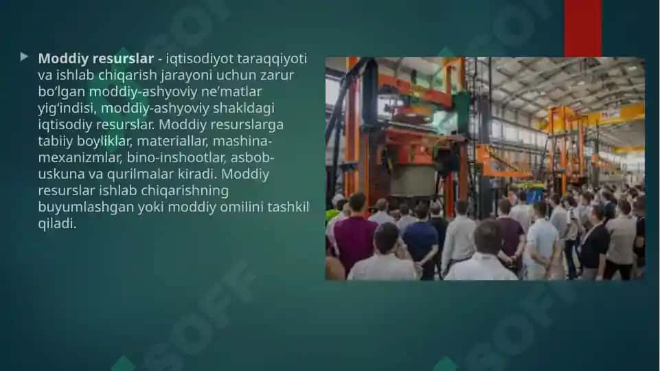 MODDIY RESURSLAR BILAN TA’MINLANGANLIK VA ULARDAN FOYDALANISH TAHLILI 3