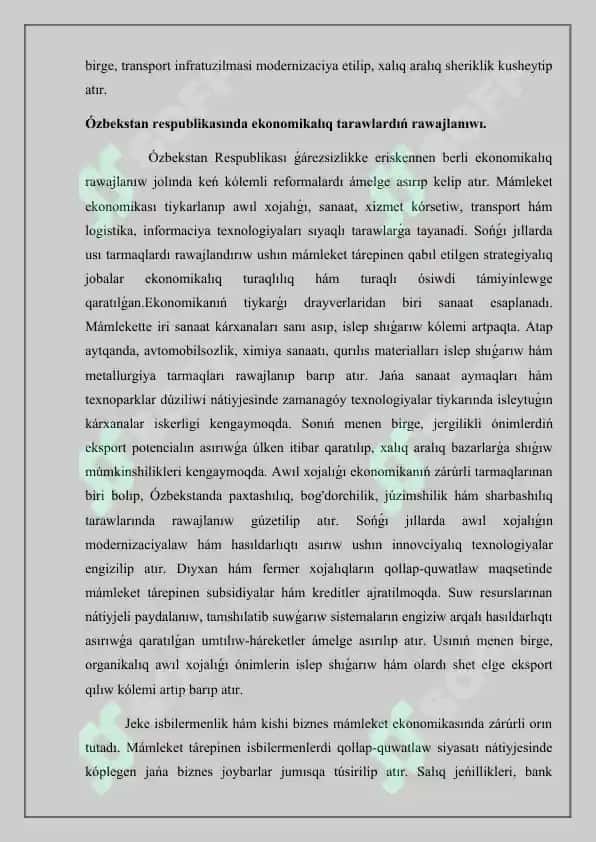 Ózbekstan Respublikasinda sociallıq tarawlardıń rawajlanıwı 3