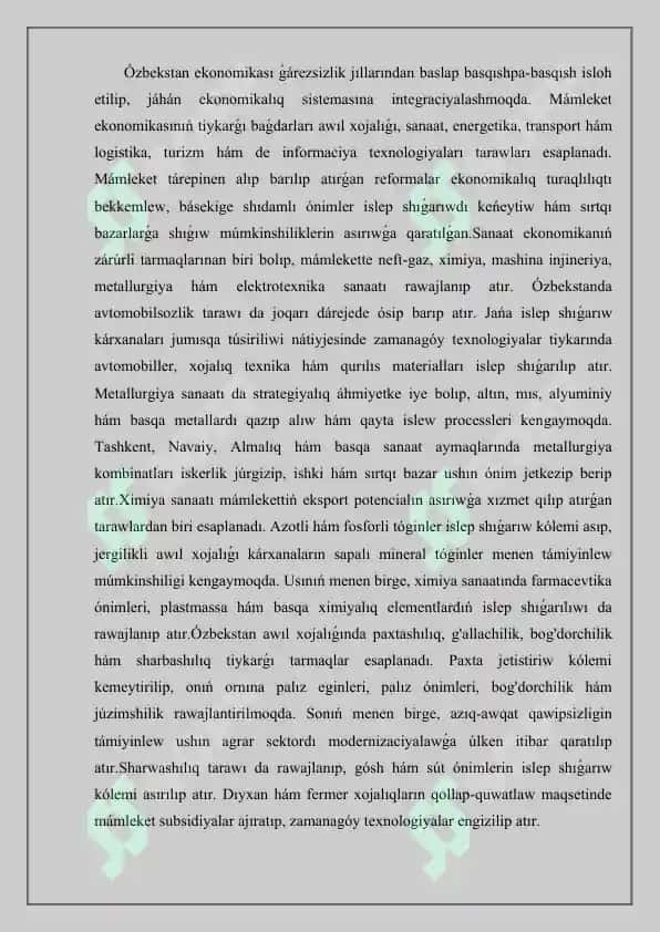 Ózbekstan Respublikasinda sociallıq tarawlardıń rawajlanıwı 7