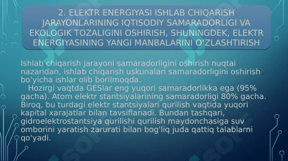 Elektr energetikasida innovatsion rivojlanishning asosiy yo'nalishlari 4