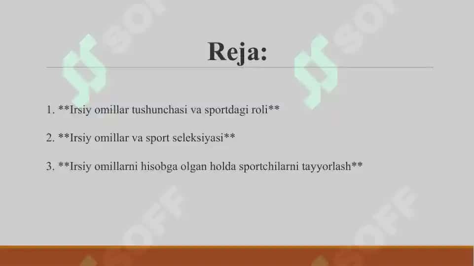Sportdairsiyomillar va ularning seleksiyasi 2