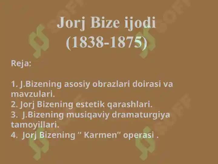 Jorj Bize ijodi 2