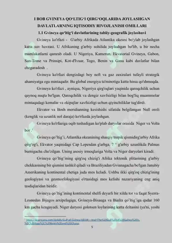 Gvineya Qo‘ltig‘i Qirg‘oqlarida Joylashgan Davlatlar Iqtisodiyoti 5