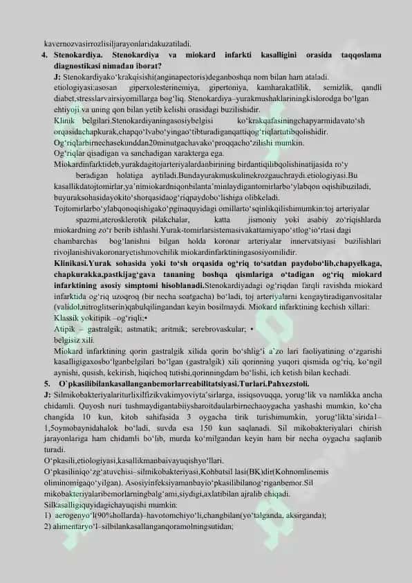 AGROS MED oliy toifa uchun javoblar ОЛИЙ ТОИФА УЧУН ЖАВОБЛАР JAMLANMA 2
