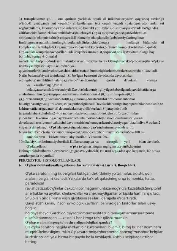 AGROS MED oliy toifa uchun javoblar ОЛИЙ ТОИФА УЧУН ЖАВОБЛАР JAMLANMA 3