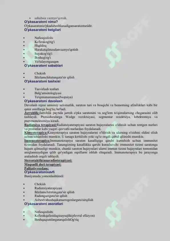 AGROS MED oliy toifa uchun javoblar ОЛИЙ ТОИФА УЧУН ЖАВОБЛАР JAMLANMA 5