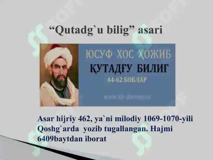 Yusuf Xos Hojibning adabiyot fanidan ochiq dars darsishlanmasi 5