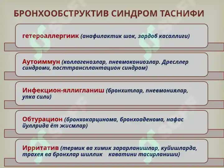 БРОНХООБСТРУКТИВ СИНДРОМҚИЕСИЙ ТАШХИСИ.УАШ ТАКТИКАСИ 5